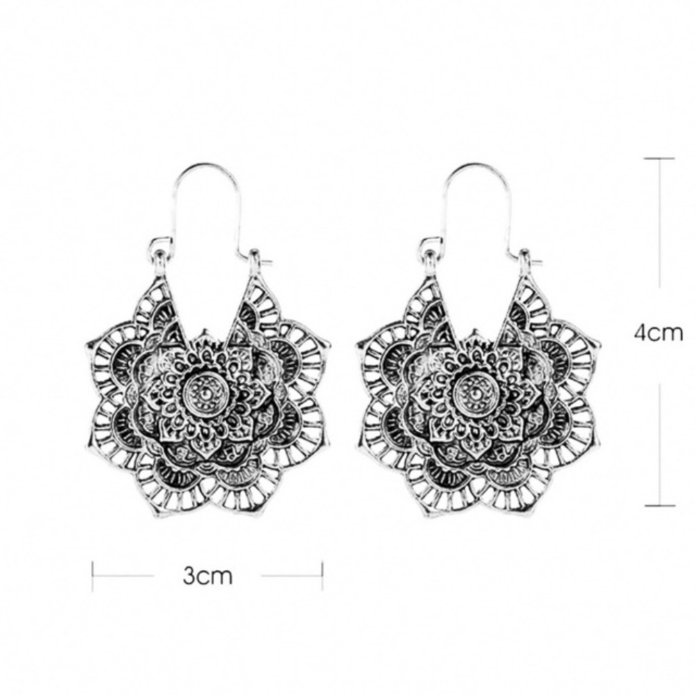 Host Pick! Antiqued boho silver earrings - Picture 7 of 8